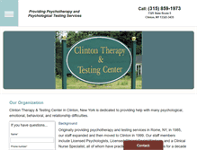 Tablet Screenshot of clintontherapy.com